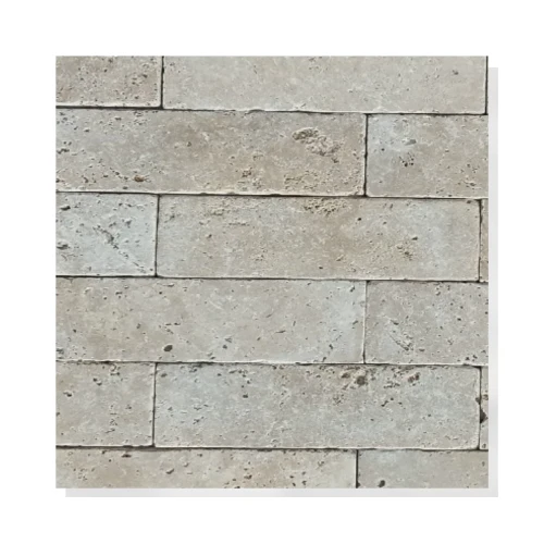 Prejsť na produkt Dekoratívny fasádny kameň Travertín Ivory Classic Mix 10x30 cm