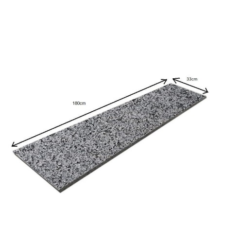 Prejsť na produkt Tmavošedý nový G654 flamovaný žulový schod 180x33x2