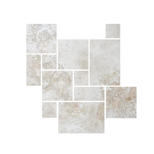 Prejsť na produkt Travertín Ivory Classic mix Rímska dispozícia 3cm 1 sada = 0,742m2 terasa záhradný bazén | Rímska súprava