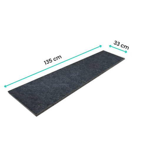 Prejsť na produkt Stupeň z pálenej žuly G690 Basalt Black 135x33x2 cm