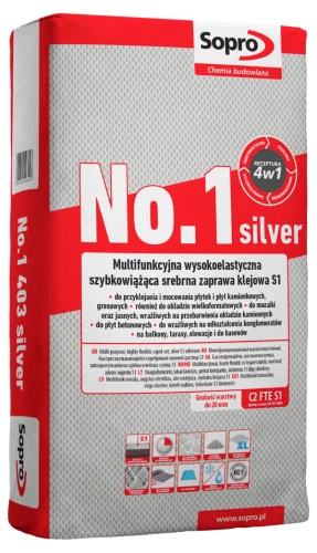 Prejsť na produkt No.1 403 silver - Rýchlotuhnúce, vysoko elastické lepidlo S1