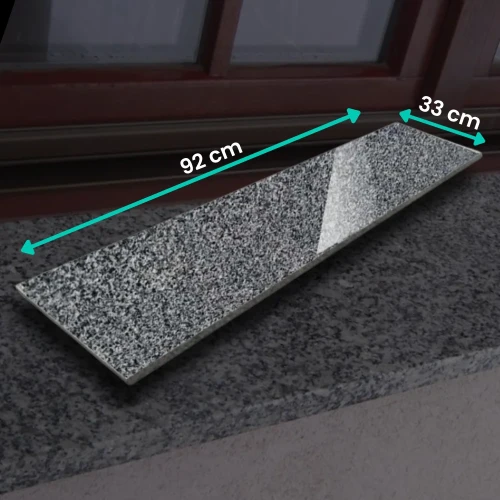 Prejsť na produkt Okenný parapet z leštenej grafitovej žuly G654 NOVINKA 92x33x2 cm