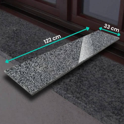 Prejsť na produkt Okenný parapet z leštenej grafitovej žuly G654 NOVINKA 122x33x2 cm