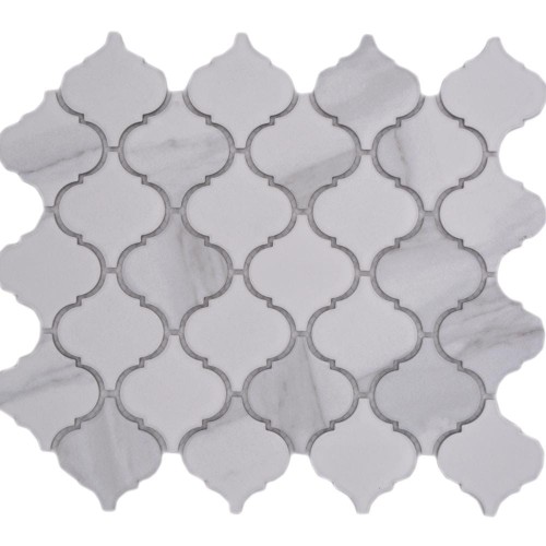 Prejsť na produkt Keramická mozaika White Calacatta Grey Arabesque Matte 29,3×24,5×0,6 cm