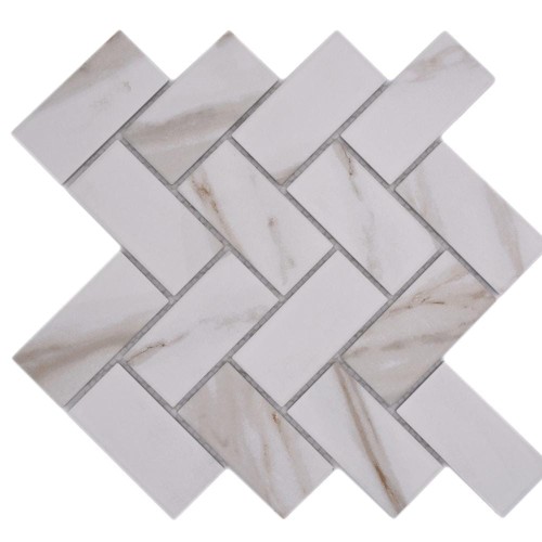 Prejsť na produkt Keramická mozaika White Calacatta Gold Rectangle 27,4x27,9x0,65 cm