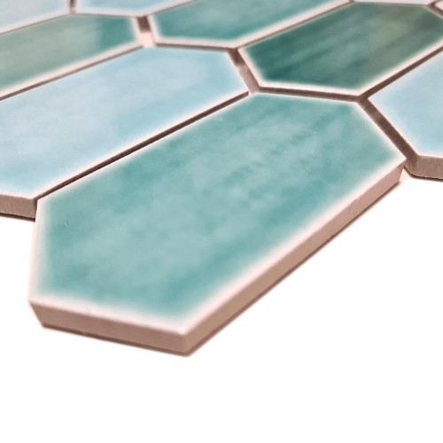 Prejsť na produkt Keramická mozaika Green Hexagon leštená 25,3x29,3x0,75 cm