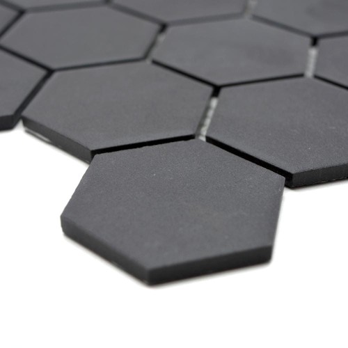 Prejsť na produkt Kameninová mozaika Black Hexagon Matte 32,5x28,1x0,5 cm
