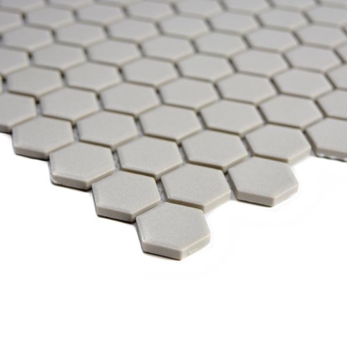 Prejsť na produkt Kameninová mozaika Svetlošedá Hexagon Matte 26x30x0,5 cm