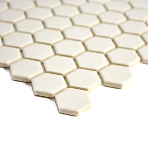 Prejsť na produkt Kameninová mozaika White Hexagon Matte 26x30x0,5 cm