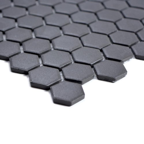 Prejsť na produkt Kameninová mozaika Black Hexagon Matte 26x30x0,5 cm