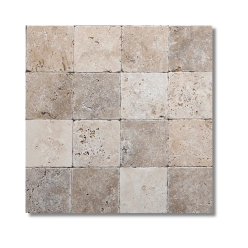Prejsť na produkt Dekoračný kameň Travertín Blend Mix Tumbled 10x10x1 cm