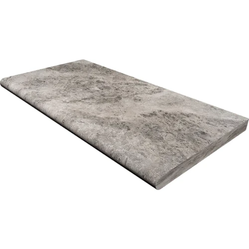 Prejsť na produkt Travertín Okenný parapet / Kamenný schod Silver Latte Tumbled 135x33x2 cm Bullnose
