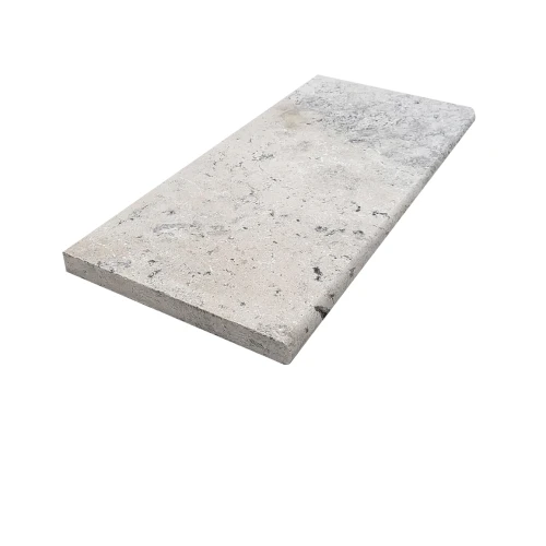 Prejsť na produkt Travertín 8cm Okrajový kameň Silver Latte Drum rez 120x30 | Bazénové lemovanie