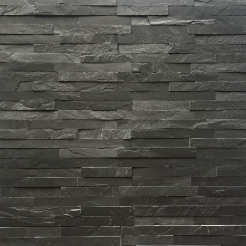 Prejsť na produkt Dekoračný fasádny kameň čierna bridlica 10x36 Black Slate Stackstone