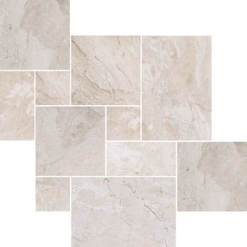 Prejsť na produkt Káva Biela mramorová dlažba | Queen Beige Antique Tromlovaná súprava = 0,742 m2 | Rímska súprava