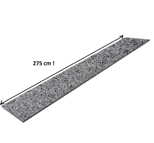 Prejsť na produkt Tmavošedý nový G654 flamovaný žulový schod 275x30x2